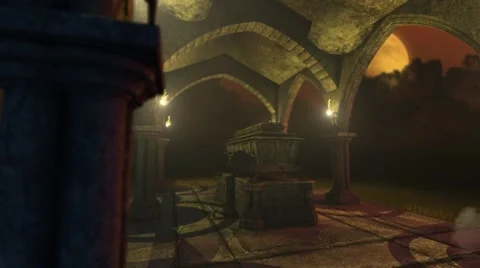 Creepy Tomb Video stock 8662726