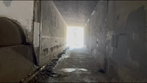 Creepy Tunnel Light Stock Footage 222874568