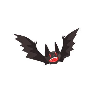 Creepy vampire bat vector Illustration on a white background Stock Illustration