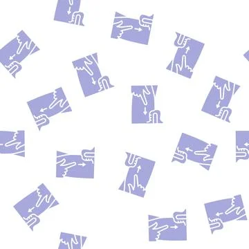 Cremasteric reflex glyph seamless pattern Stock Illustration