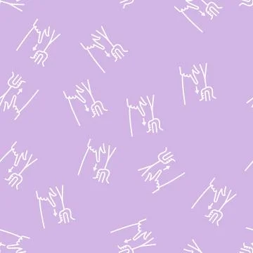 Cremasteric reflex line seamless pattern Illustrazione stock