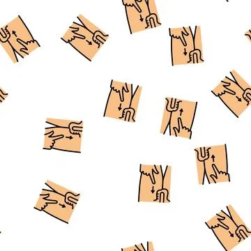 Cremasteric reflex vector seamless pattern Illustrazione stock