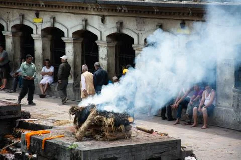 Cremation of Deceased Stockfoto's