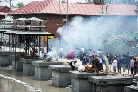 Cremation Ground Stockfoto's