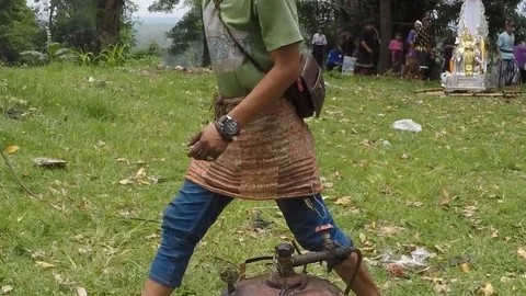 Cremation process is complete Bali Indonesia Video stock 119800691