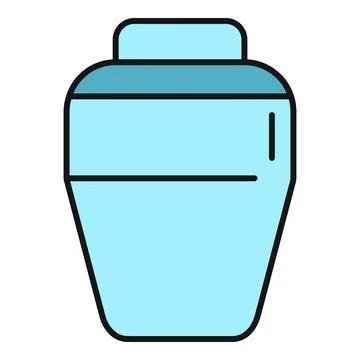 Cremation urn icon representing memorial and funeral Stock Illustration