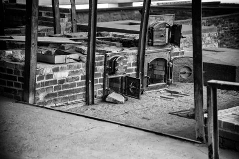 Crematories in a concentration camp Stock Photos