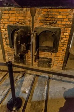 Crematorium in Auschwitz Stock Photos