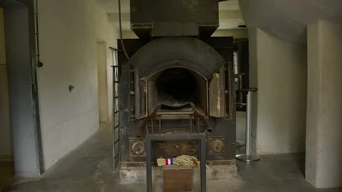 Crematorium in former concentration camp, now a museum Stock Footage 299053820