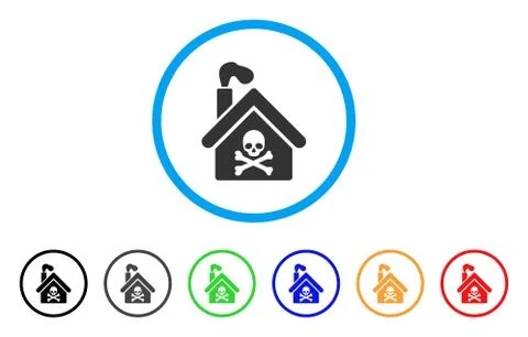 Crematory Building Rounded Icon Ilustración de archivo