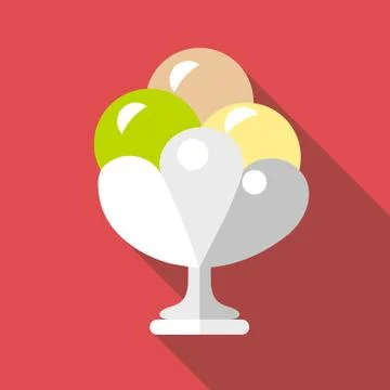 Creme brulee icon, flat style イラスト素材