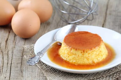 Creme caramel Stock Photos