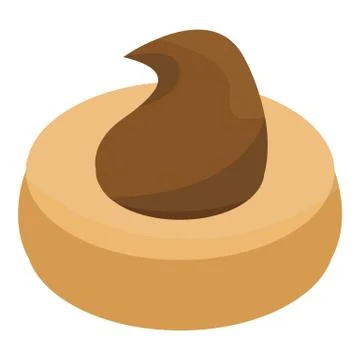 Creme cookie icon, isometric style イラスト素材