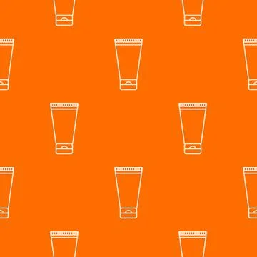Creme tube pattern orange Stock Illustration