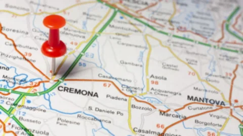 CREMONA on a map Stock Footage 176969874