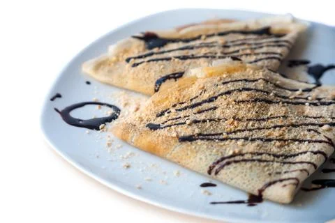 Crepe with chocolate Foto stock