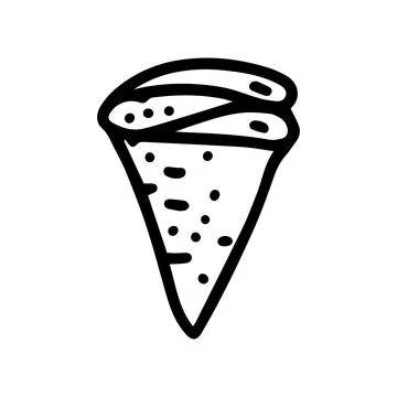 Crepe line vector doodle simple icon design Illustrazione stock