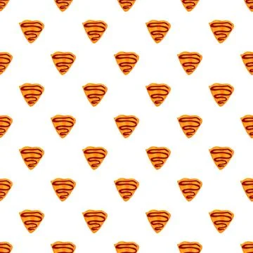 Crepe pattern with chocolate sauce for breakfast Stock Illustration