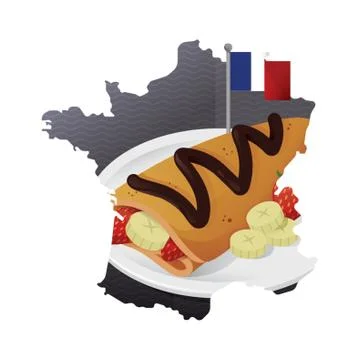 Crepe In A Plate Illustrazione stock