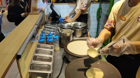 Crepe snacks Stock Footage 339530413