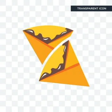 Crepe vector icon isolated on transparent background, crepe logo design Illustrazione stock