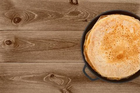 Crepes On Dark Background Stock Photos