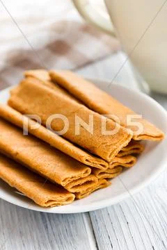 Crepes dentelle Stock Photos
