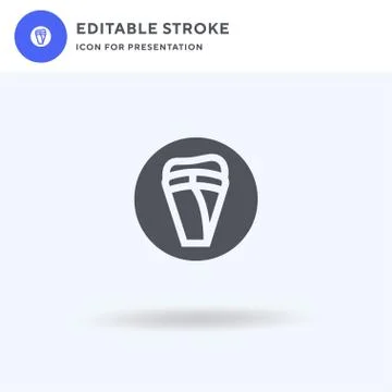 Crepes icon vector, filled flat sign, solid pictogram isolated on white, logo Illustrazione stock