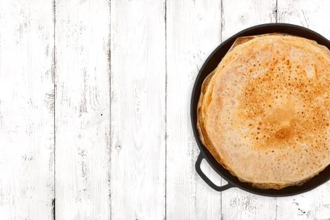 Crepes On Light Background Stock Photos