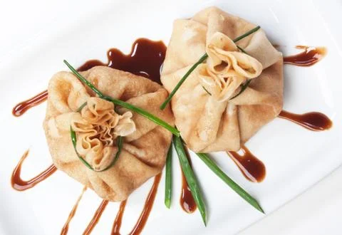 Crepes stuffed Foto stock