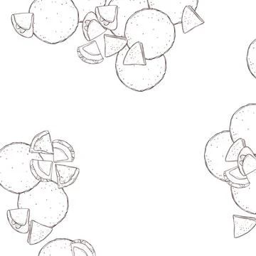 Crepes, thin pancakes. Vector background Illustrazione stock
