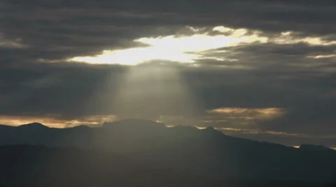 Crepuscular Clouds - A:  Time lapse Stock Footage 29266805