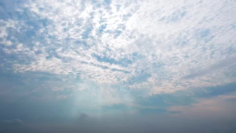 Crepuscular Rays Clouds 4K Aerial Timelapse Video stock 320981373