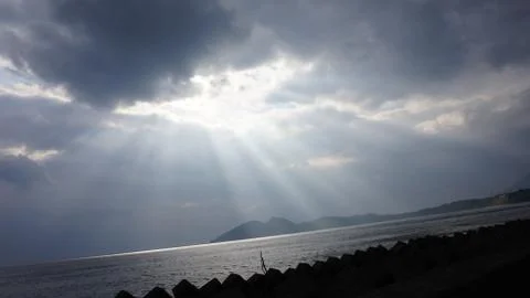 Crepuscular Rays, God Rays Stock Photos