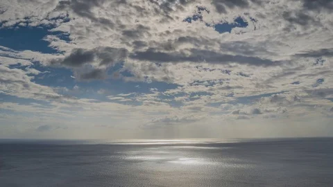 Crepuscular sun rays during sunset over the sea Stock Footage 99322072