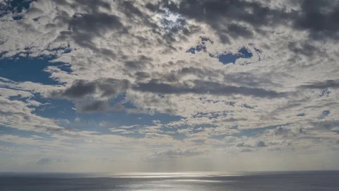 Crepuscular sun rays during sunset over the sea Stock-Footage 99322106