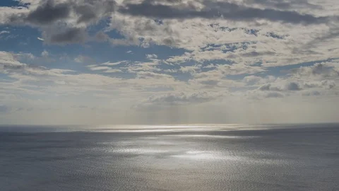 Crepuscular sun rays during sunset over the sea Video stock 99322133