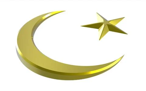 Crescent and star Stock Illustration
