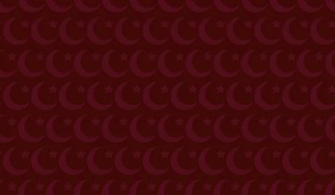 Crescent and star. Seamless pattern. Symbol of Islam. Illustrazione stock