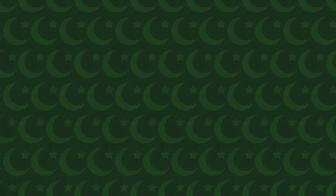 Crescent and star. Seamless pattern. Symbol of Islam. Illustrazione stock