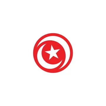 Crescent and star vector symbol Stock Illustration