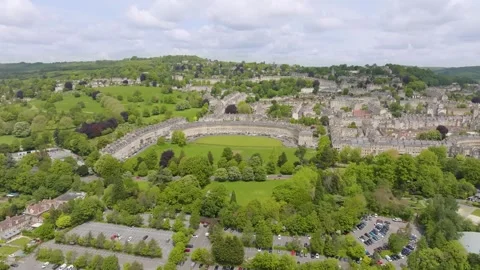 The Crescent, Bath 스톡 동영상 241493277