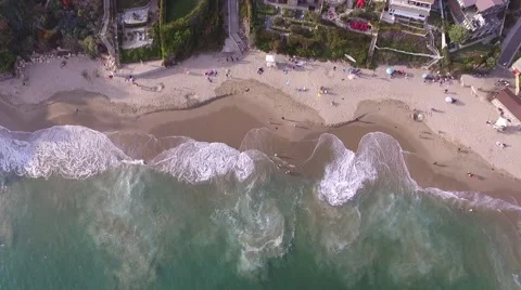 Crescent Bay, Laguna Beach Waves 2.7K HD Stock Footage 63571656