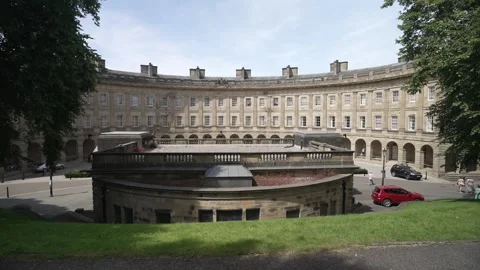 The Crescent in Buxton Town Centre, Derbyshire, England Stock Footage 280488210
