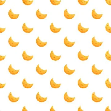 Crescent cheese seamless pattern repeating food background Ilustração Stock