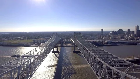 Crescent City Connection Bridge 2 動画素材 97076478