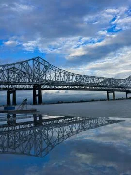 Crescent City Connection Reflection Stock Photos