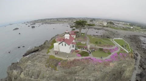 Crescent City Lighthouse 2 Stock Footage 51895549