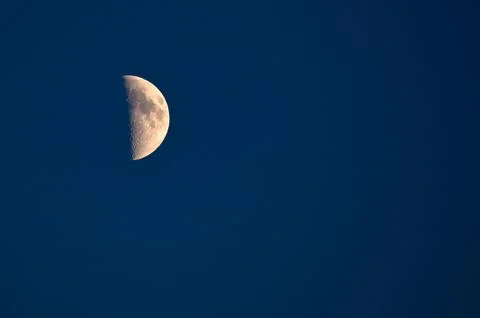 Crescent in the dark sky Stock Photos