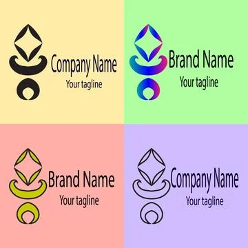 Crescent Diamond Crest logo Stock Illustration